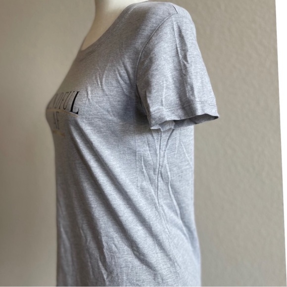 Mindful AF Curved Hem Dreamy Tee NWT - Picture 6 of 7